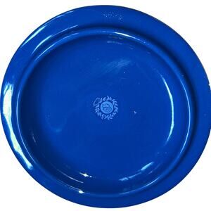 Mamma Ro Italian pottery blue plate saucer candle holder